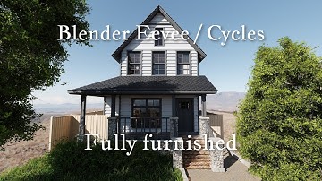 Available now! | Realtime Blender Eevee Interior Tour Modular Classic Style House 4