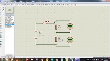 How is a Voltage divided into two Resistors? - Proteus Simulation