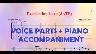 EVERLASTING LOVE SATB -Voice Parts and Piano Accompaniment chords