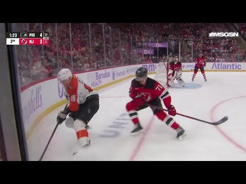 Owen Tippett scores a goal against the New Jersey Devils