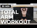 30 Min TOTAL ARM WORKOUT WITH DUMBBELLS Biceps Triceps Shoulders