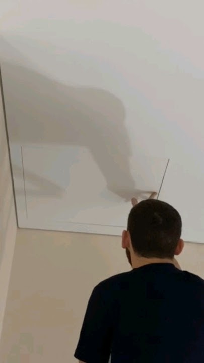 скрытый люк в натяжном потолке - YouTube