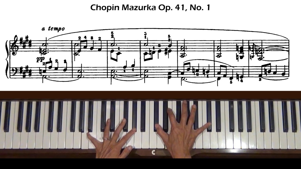 Chopin Mazurka in C-sharp minor Op. 41, No. 1 Piano Tutorial