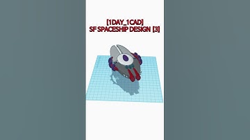 [1DAY_1CAD] SF SPACESHIP DESIGN [3] #shorts #tinkercad #project
