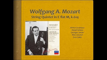 Mozart, String Quintet, K.614 - Video Score - Arthur Grumiaux