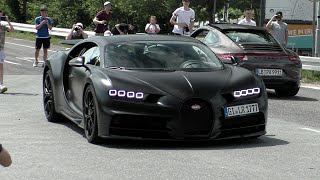 Bugatti Chiron Sport Matt Black Driving at Hockenheimring Bugatti Chiron Sport Black