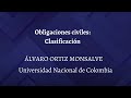 Obligaciones civiles: Clasificación