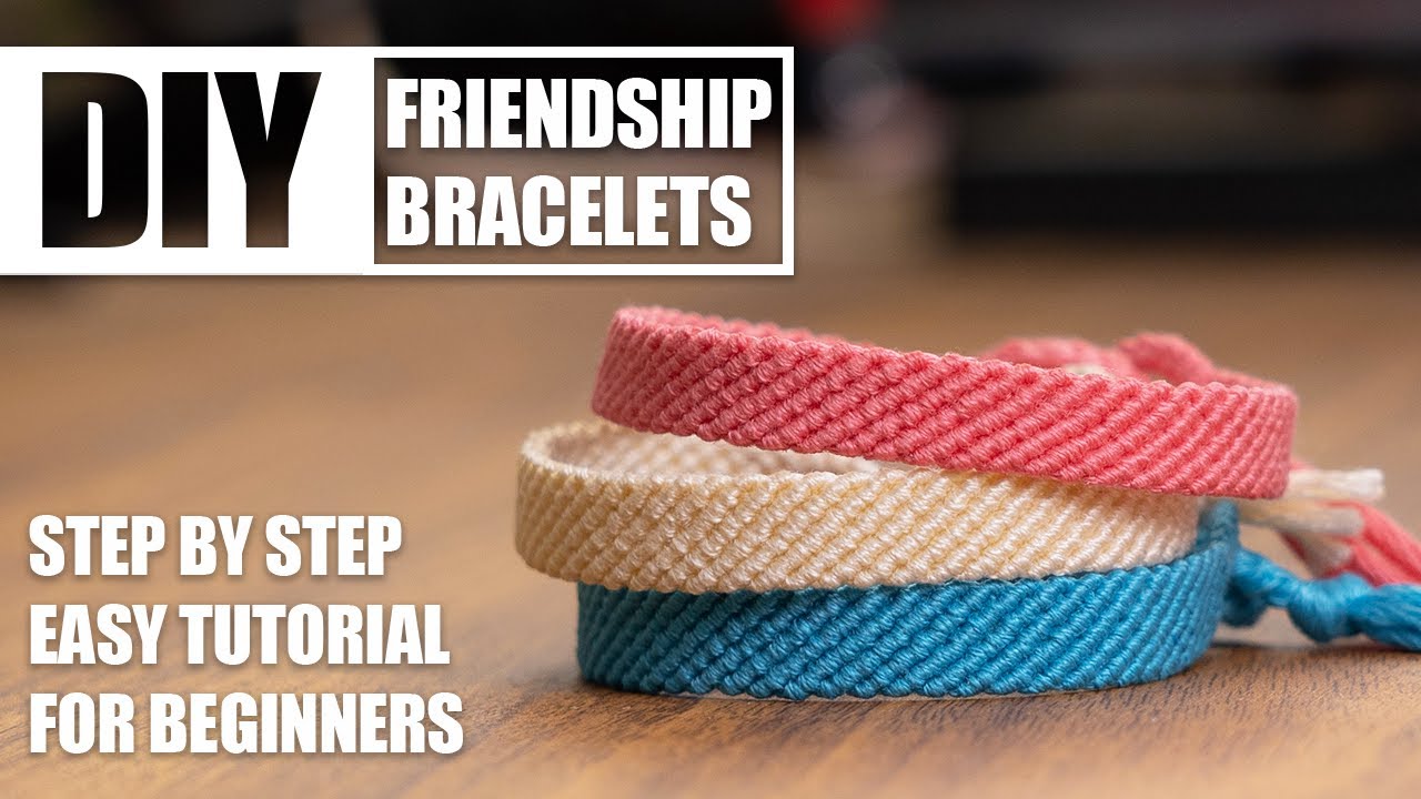 Simple Stripes Friendship Bracelets Step by Step Tutorial | Easy ...