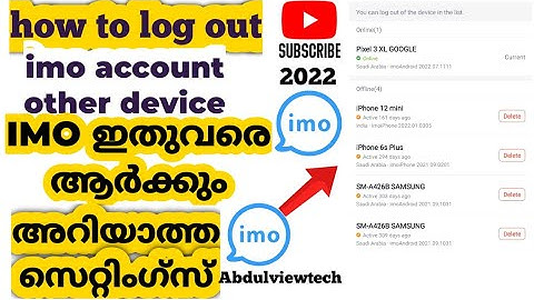 How to log out imo account from other device protect imo