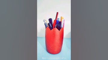 Reuse old water bottles - Pen stand