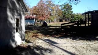 Idiot driving backwards on fourwheeler!