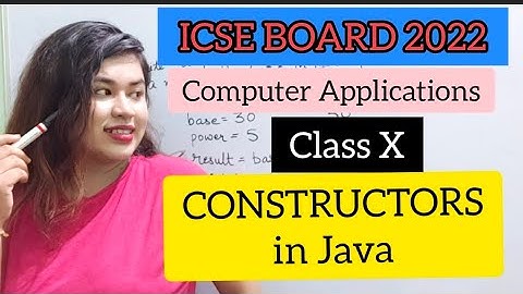 Constructors in java |  ICSE Class 10 Computer Applications | java 2022 Board #constructorinjava