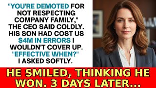 видео: Генеральный директор наказал меня за увольнение его некомпетентного сына, а потом акционеры увиде... картинка: Генеральный директор наказал меня за увольнение его некомпетентного сына, а потом акционеры увиде...