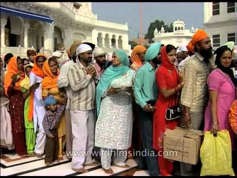 Devotees gathered to pay their respects at the Golden temple in Amritsar