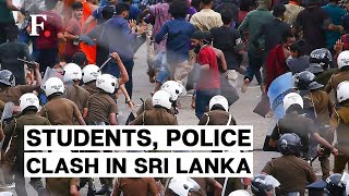 University Students in Colombo, Sri Lanka Met With Tear Gas \& Water Cannons During Protests