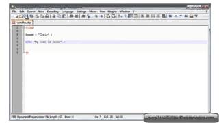 TUTORIAL PHP -  VARIABLES FOR BEGINNER