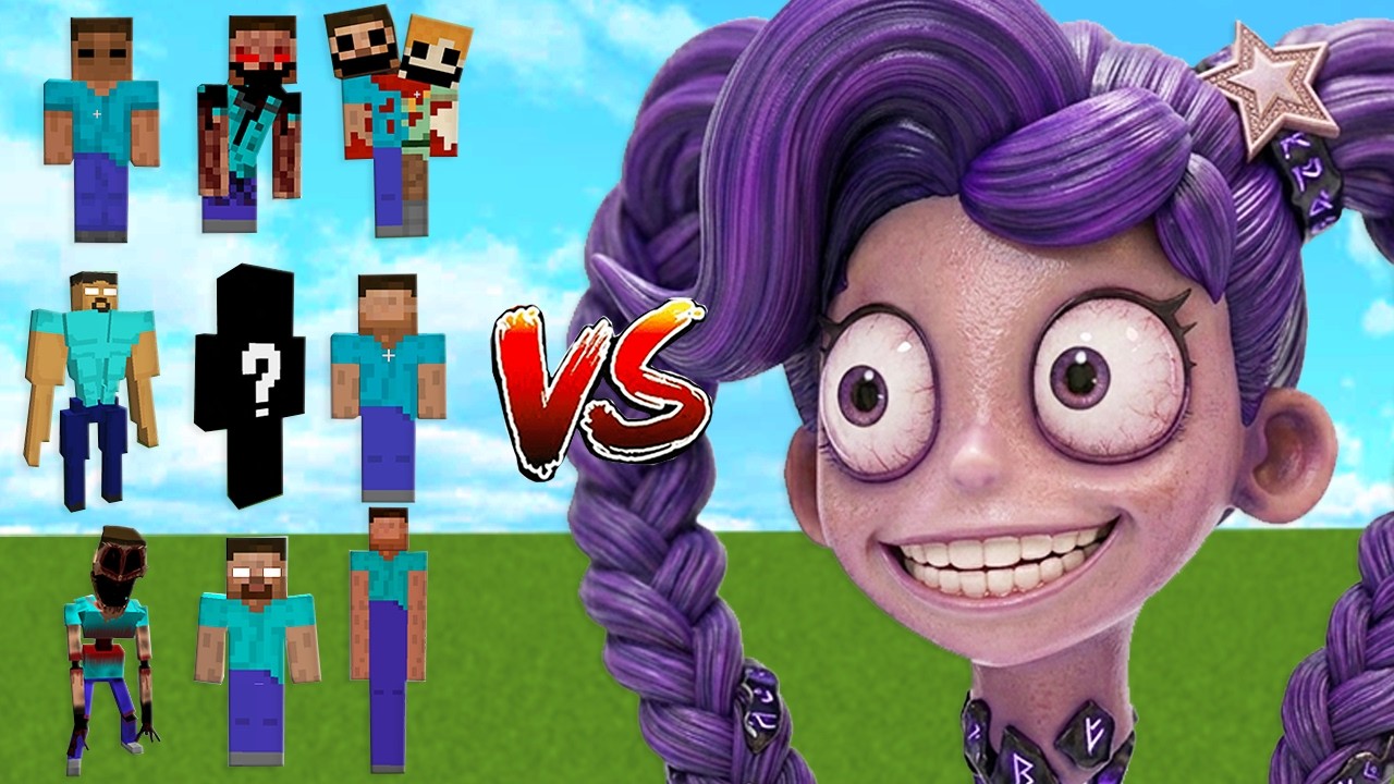 All STEVE Mobs vs Lily Lovebraids | Minecraft Mob Battle