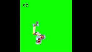 Robotics Arm Pose Estimation on Chrome green background