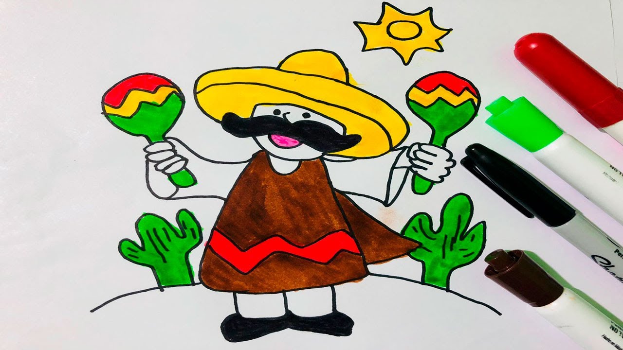 como dibujar y pintar dibujo de la revolucion mexicana para niños - thptnganamst.edu.vn