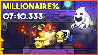 No Teleporter Millionaire Speedrun [07:10.333] - Spelunky 2