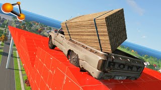 BeamNG.drive - Car Fails When Descending Giant Steps