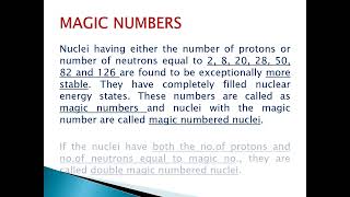 Magic numbers# Nuclear physics# Shell Model# B.Sc. Physics# 