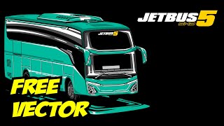 FREE MENTAHAN VECTOR JETBUS 5 (BISA EDIT WARNA)