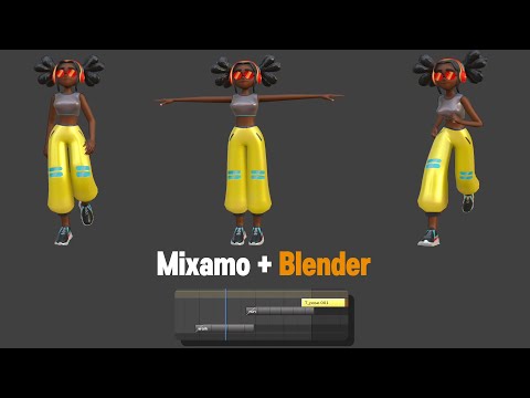 mixamo animation to blender