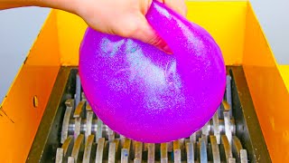Shredding Mega Slime Ball! Oddly satisfying video!