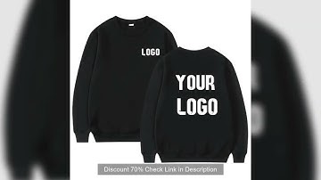 DIY Customise Your Brand Logo Unisex Trend Casual Top Custom Crew Neck Pullover Personalised Sweatsh