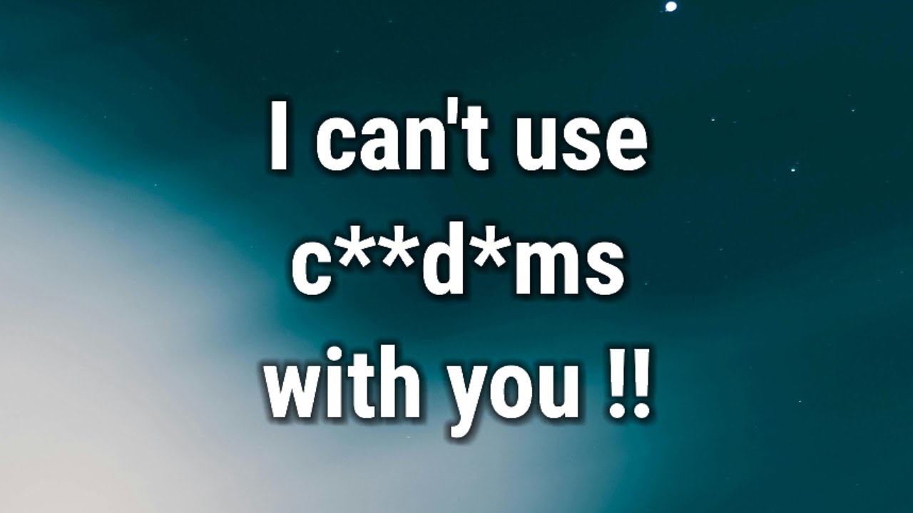 💌 I can't use this with you...