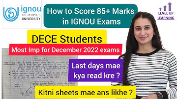 How to score 85+ Marks in IGNOU Level Up Learning Simran Gumber