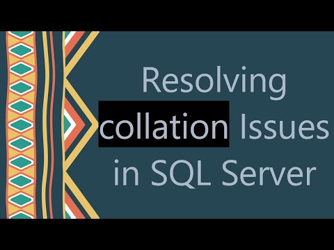 Resolving collation Issues