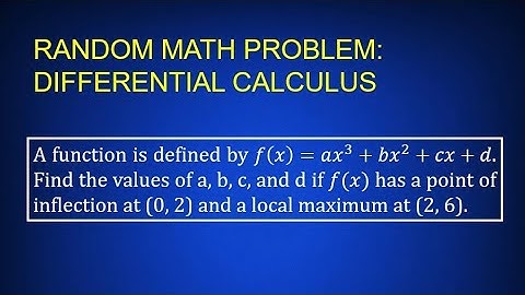 Random Math Problem: Differential Calculus