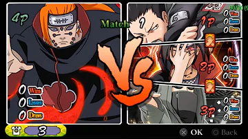 1 vs 3 - Online Multiplayer | ** Naruto UN Heroes 3*