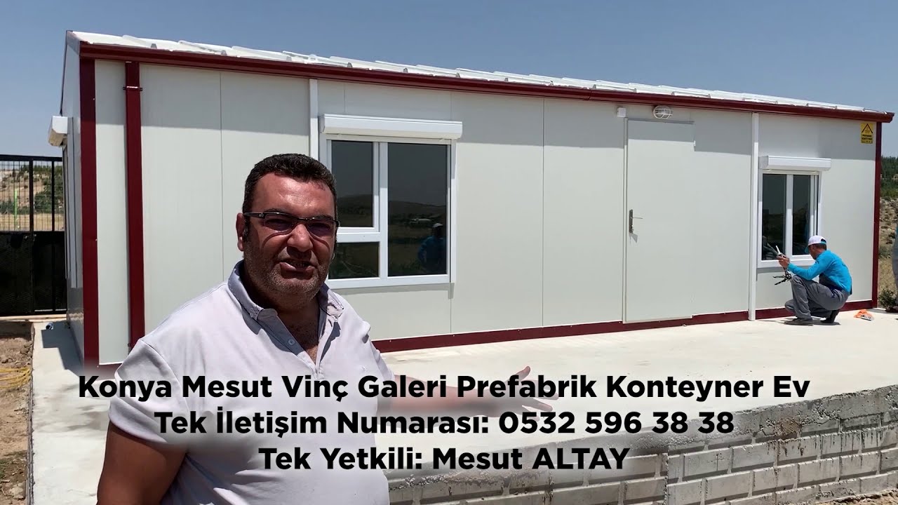 konya da satilik luks kaliteli prefabrik ev konteyner 3 5 m x 9 m toplam 32 m genis ferah bahce evi youtube