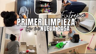 LIMPIEZA EXTREMA EN MI NUEVA CASITA  | NUESTRO PRIMER DIA VIVIENDO AQUÍ