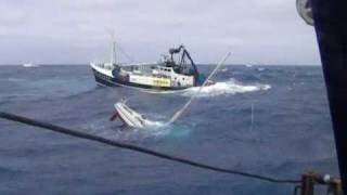 SINKING YACHT IN THE NORTH SEA