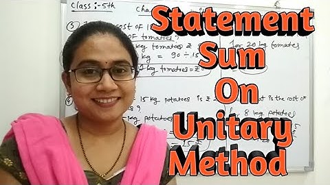 #Aapkamathsclass#chapter4unitarymethod#statementsum.Chapter 4 Unitary Method Class 5th Statement Sum