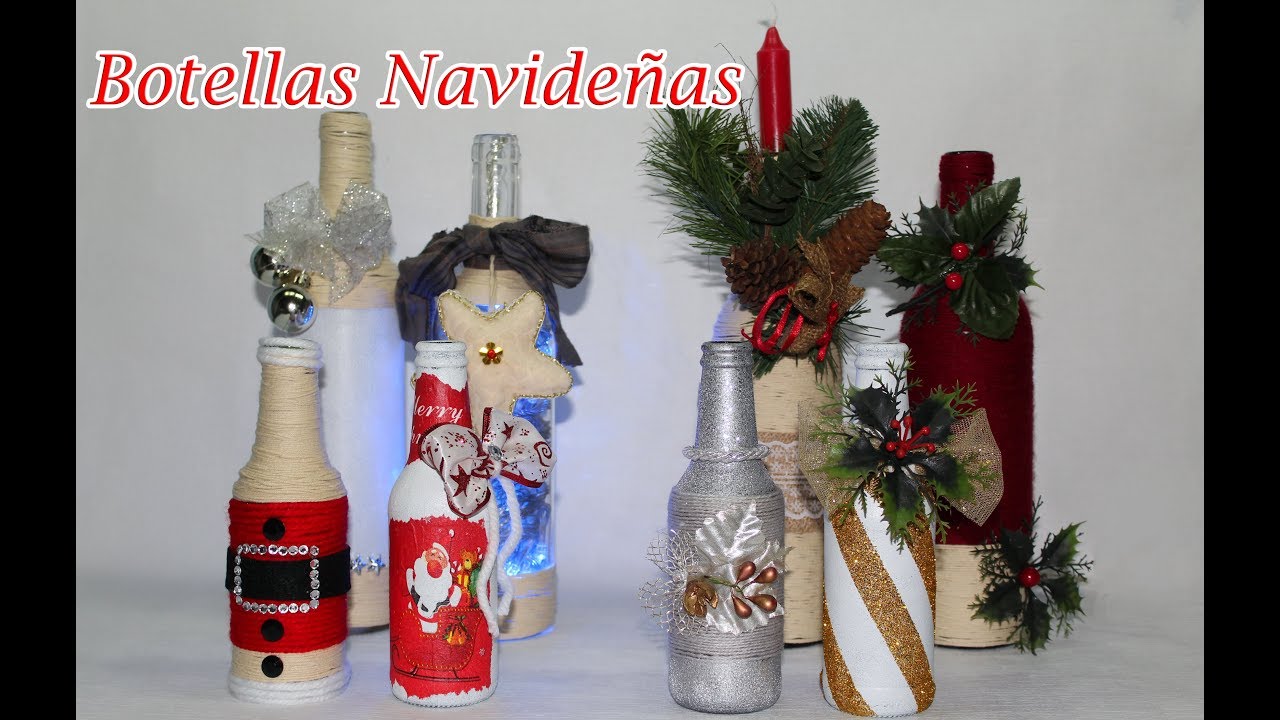 Botellas Decoradas Navidad Manualidades Botellas Decoradas Navidad Manualidades