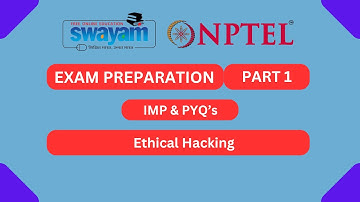 Ethical Hacking Part 1 || NPTEL Exam Serie || My Swayam || IIT Kharagpur #nptel #nptel2024 #myswayam