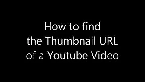 How to find the Thumbnail URL of a Youtube Video 2018
