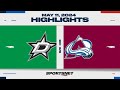 Nhl game 3 highlights  stars vs avalanche  may 11 2024