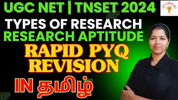 TYPES OF RESEARCH - RESEARCH APTITUDE UGC NET 2024 PAPER 1 | TNSET 2024