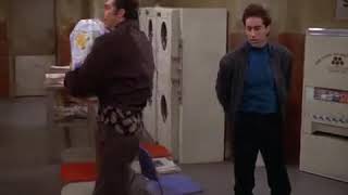 Blooper/Jerry Seinfeld) and his neighbor Kramer get even with a laundromat owner