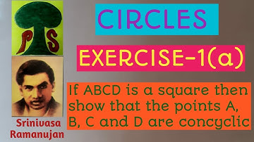 Intermediate II year#Circles//If ABCD is a square then show that the points A, B, C, D are concyclic