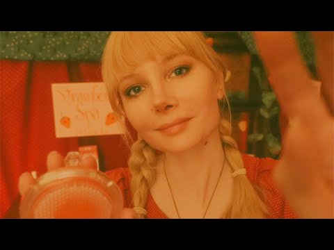 Strawberry Bath & Spa ASMR 🍓 Face Attention \ Roleplay \ Soft Spoken \ Seasonal Fruit