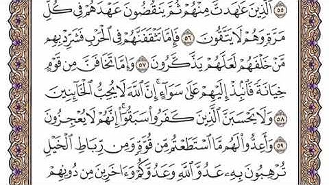 سورة الأنفال الشيخ ياسر الدوسري صفحة ١٨٤