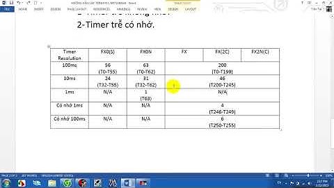 Lập trình PLC Mitsubishi với lệnh Timer   Bài 3