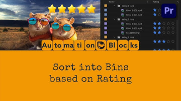 Sorting Clips into Bins by Rating with Automation Blocks in Premiere Pro